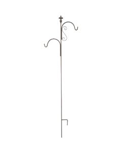 American Gardenworks Lafayette 91 In. Black Steel Shepherd Hook