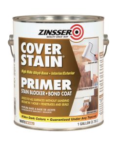 Zinsser Cover-Stain Low VOC High Hide Alkyd-Base Interior/Exterior Stain Blocker Primer, White, 1 Gal.