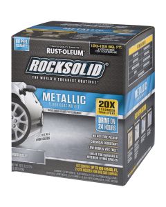 Rust-Oleum RockSolid Metallic Floor Coating Kit, Silver, 70 Oz.