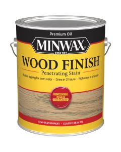 Minwax Wood Finish Penetrating Stain, Classic Gray, 1 Gal.