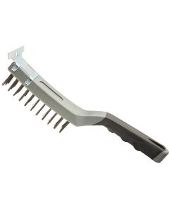 Best Look 5 In. x 1-1/4 In. Stiff Wire Brush with Scraper