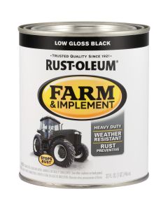 Rust-Oleum 1 Quart Black Low Gloss Farm & Implement Enamel