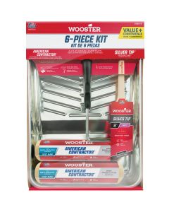 Wooster American Contractor & Silver Tip Roller & Tray Set (6-Piece)