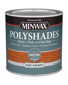 Minwax Polyshades 1/2 Pt. Gloss Stain & Finish Polyurethane In 1-Step, Olde Maple