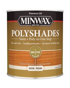 Minwax Polyshades 1 Qt. Satin Stain & Finish Polyurethane In 1-Step, Pecan