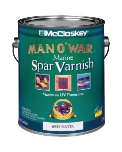 McCloskey Man O'War Satin Low VOC Marine Spar Interior & Exterior Varnish, Gallon