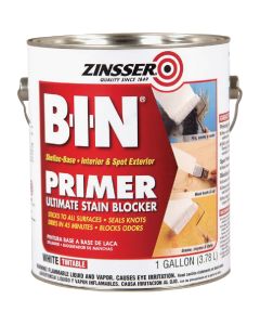 Zinsser B-I-N Shellac-Based Ultimate Stain Blocker Interior & Spot Exterior Primer, White, 1 Gal.