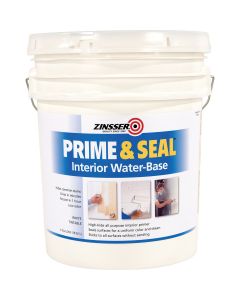 Zinsser Interior Prime & Seal Water-Based Primer, White, 5 Gal.