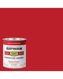 Rust-Oleum Stops Rust Oil Based Gloss Protective Rust Control Enamel, Sunrise Red, 1 Qt.