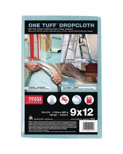 Trimaco One Tuff Cloth 9 Ft. x 12 Ft. Heavy-Duty Drop Cloth