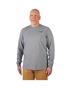 Milwaukee Large Gray Long Sleeve Unisex Hybrid Work Shirt