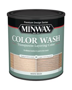 Minwax Water-Based White Wash Wood Stain, White, 1 Qt.