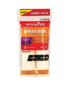 Wooster Jumbo-Koter 4-1/2 In. x 1/4 In. Mohair Blend Mini Woven Fabric Roller Cover (2-Pack)