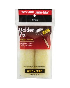 Wooster Golden Flo 4-1/2 In. x 3/8 In. Mini Knit Fabric Roller Cover (2-Pack)