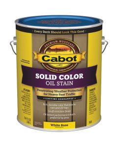 Cabot VOC Solid Color Oil Deck Stain, White Base, 1 Gal.