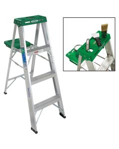 Werner 4 Ft. Aluminum Step Ladder with 225 Lb. Load Capacity Type II Ladder Rating