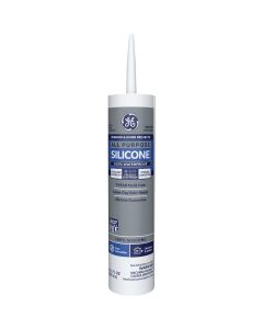 GE All Purpose Silicone 1 Sealant, White, 10.1 Oz.