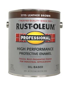 Rust-Oleum Professional Oil-Based Gloss VOC Formula Rust Control Enamel, Leather Brown, 1 Gal.