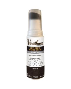 Varathane Less Mess Ebony Water-Based Interior Wood Stain, 4 Oz.