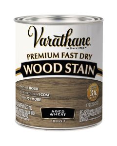 Varathane Fast Dry Aged Wheat Urethane Modified Alkyd Interior Wood Stain, 1/2 Pt.