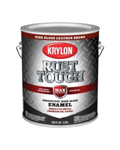 Krylon Rust Tough Oil-Based Gloss Rust Control Enamel, Brown, 1 Gal.