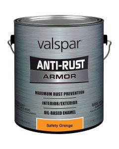 Krylon Rust Tough Gloss Anti-Rust Safety Color Rust Control Enamel, Safety Orange, 1 Gal.