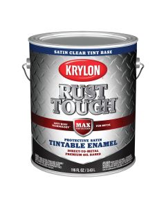 Krylon Rust Tough Oil-Based Satin Rust Control Enamel, Clear Base, 1 Gal.