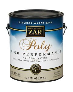 ZAR Semi-Gloss Clear Exterior Polyurethane, 1 Gal.