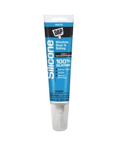 DAP 2.8 Oz. Window, Door & Siding Silicone Sealant, White