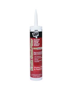 DAP Kwik Seal Plus 10.1 Oz. Brighter White Premium Kitchen & Bath Adhesive Sealant