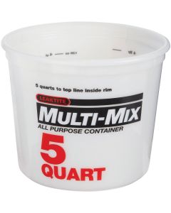 Leaktite 5 Qt. White Multi-Mix All Purpose Mixing And Storage Container