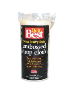 Do it Best Embossed Plastic 9 Ft. x 12 Ft. 3 mil Drop Cloth