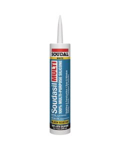 Soudasil 10.1 Oz. White 100% Multi-Purpose Silicone Caulk