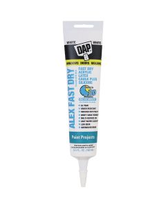 Dap Alex Fast Dry 5.5 Oz. White Siliconized Acrylic Latex Caulk