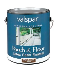 Valspar 1 Gal. Dark Brown Self Priming Latex Satin Porch & Floor Enamel