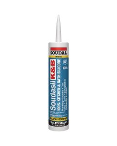 Soudasil 10.1 Oz. White 100% Food Grade Kitchen & Bath Silicone Caulk