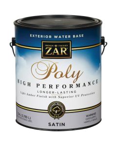 ZAR Satin Clear Exterior Polyurethane, 1 Gal.