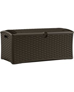 Suncast 72 Gal. Resin Wicker Brown Deck Box