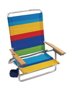 Rio Brands 5-Position Aluminum Lay Flat Beach Chair