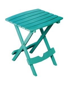 Adams Quik-Fold Teal 15 In. x 17.5 In. Rectangle Resin Folding Side Table