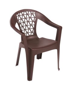 Adams Penza Earth Brown Resin Stackable Chair