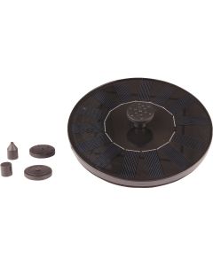 Lumineo 6.3 In. Dia. x 1.4 In. H. Round Plastic Solar Fountain