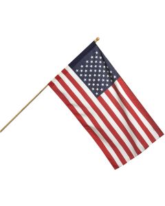 Valley Forge 2.5 Ft. x 4 Ft. Polycotton American Flag & 5 Ft. Pole Kit