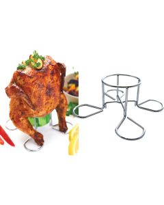 GrillPro Heavy-Duty Chrome Chicken Roaster