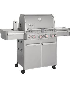 Weber Summit S-470 4-Burner Stainless Steel 48,800-BTU LP Gas Grill with 12,000-BTU Side -Burner