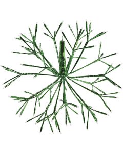 Alpine 16 In. LED Green Snowflake Ornament Lighted Decoration