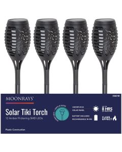 Moonrays Plastic 19-1/2 In. H. Solar Flame Stake Light