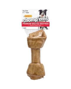 Westminster Pet Ruffin' it Chomp'ems Knotted 6 In. to 7 In. Chicken Rawhide Bone