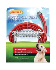 Westminster Pet Ruffin' it Heavy-Duty Large Dog Tie-Out Cable, 30 Ft.