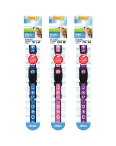 Westminster Pet Ruffin' it Adjustable 10 In. to 16 In. Nylon Star Print Dog Collar